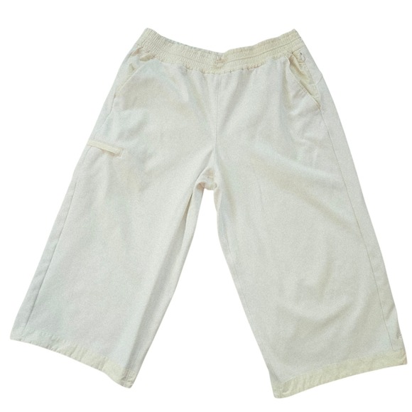 Athleta Women's Triumph Hybrid Wide‎ Crop Pants in Cream Ivory Style #533711 XL - Picture 5 of 13